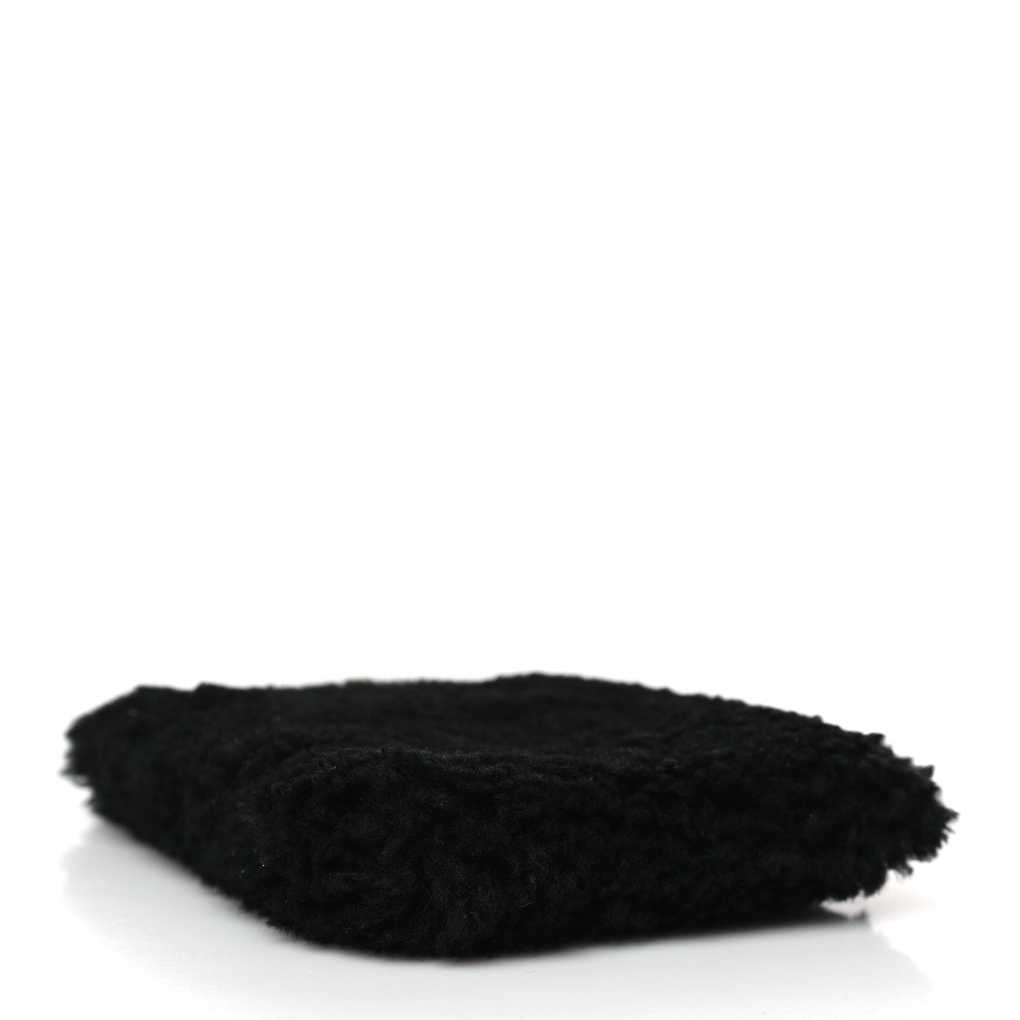Shearling Mini Pac Pac Pouch On Chain Black