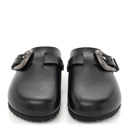 Saint Laurent Calfskin Buckle Jimmy Clog 36.5 Black 2 of 10