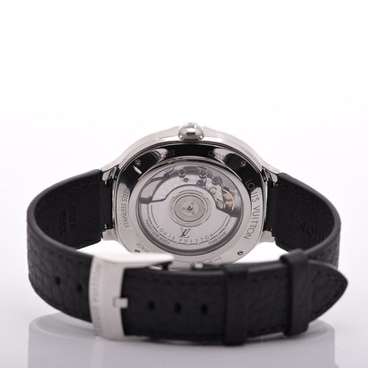 Louis Vuitton Stainless Steel Calfskin 41mm Voyager GMT Automatic Watch Grey 4 of 5