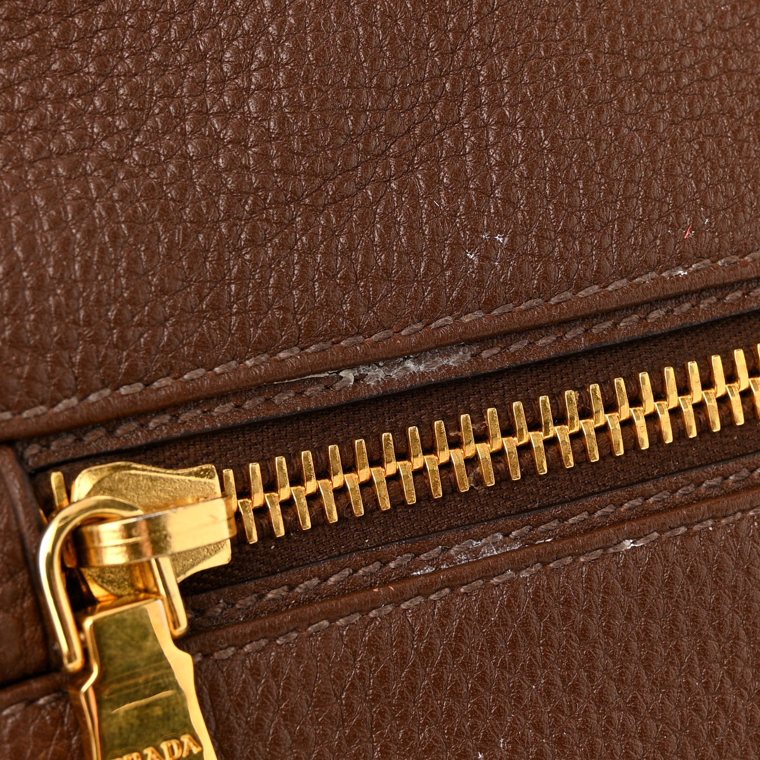 Prada Vitello Daino Shopping Satchel Bruciato 11 of 13