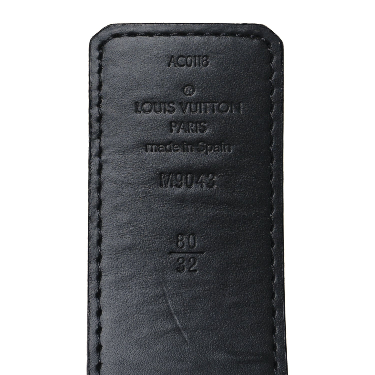 Louis Vuitton Monogram Eclipse Taigarama 40mm LV Initiales Reversible Belt 80 32 Black 3 of 7