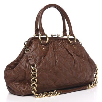 Marc Jacobs Calfskin Quilted Stam Brown 3 of 18