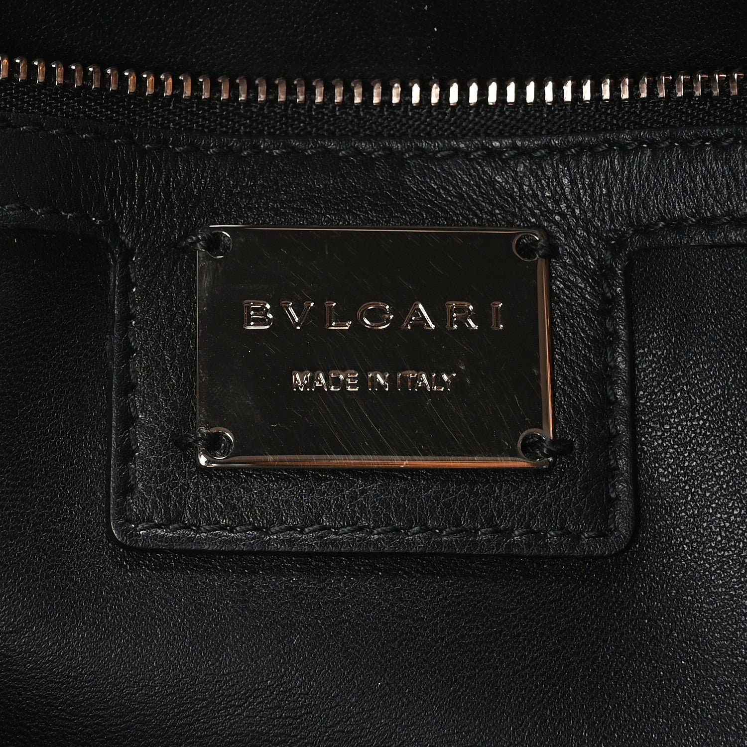 Bulgari Calfskin Matelasse Serpenti Cabochon Tote Bag Black 6 of 8