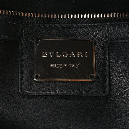 Bulgari Calfskin Matelasse Serpenti Cabochon Tote Bag Black 6 of 8