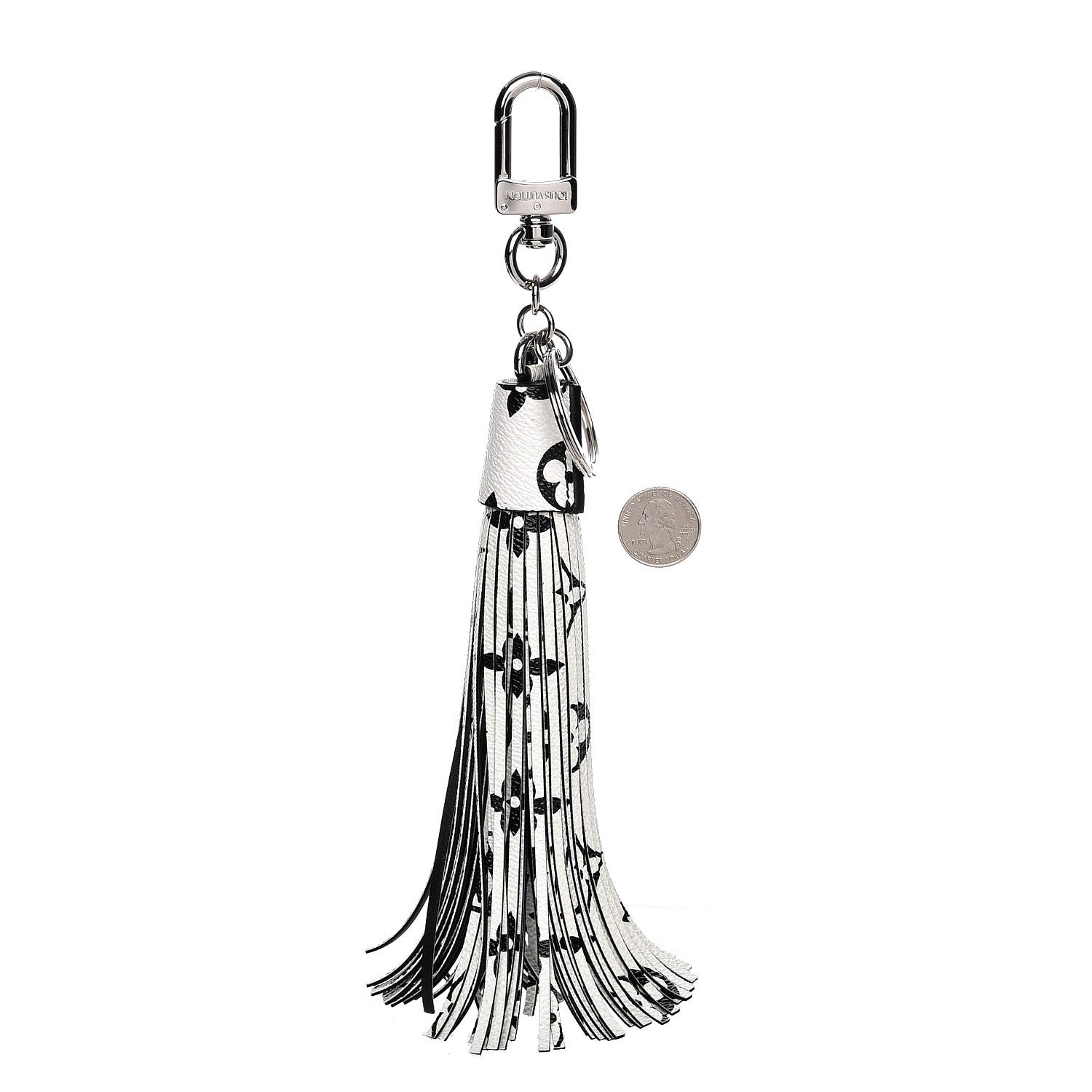 Louis Vuitton Monogram Tassel Bag Charm White 2 of 5