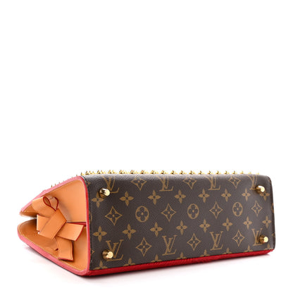 Louis Vuitton Monogram Calf Hair Spikes Iconoclasts Christian Louboutin Tote Red 4 of 9