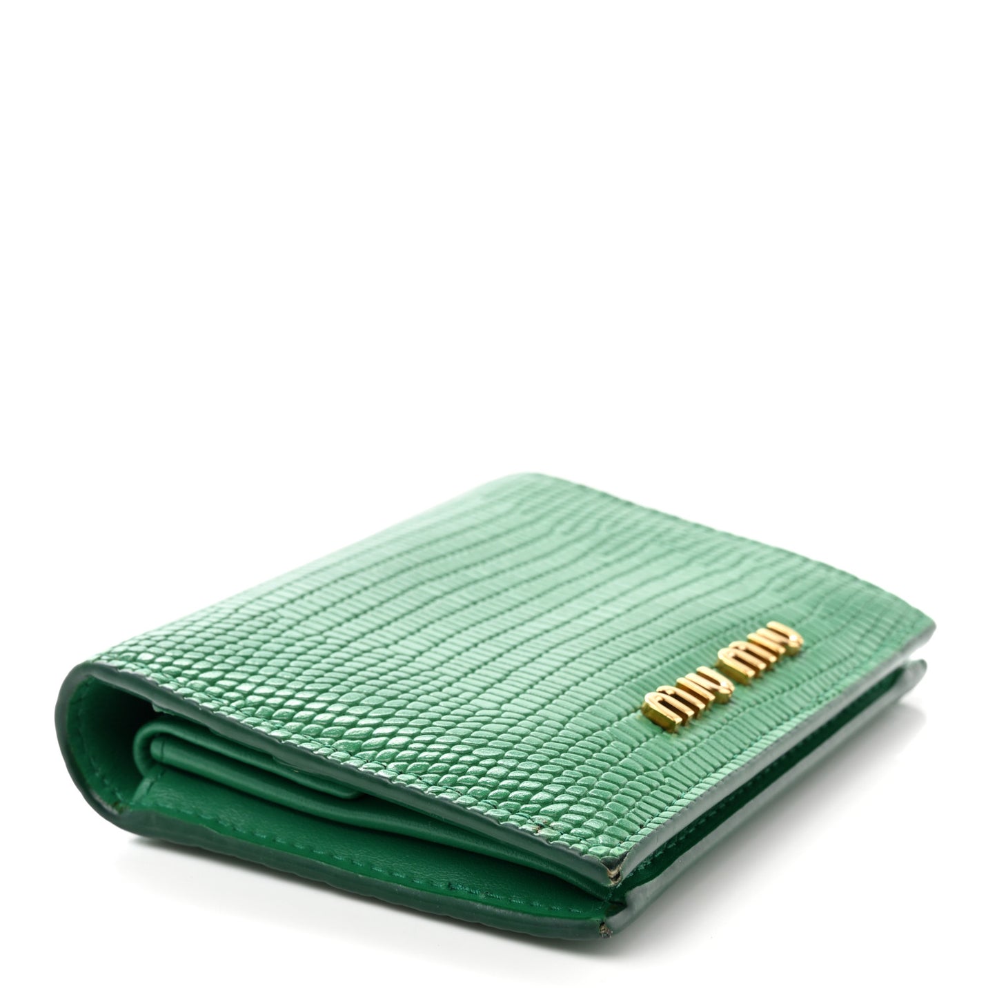 Vernice Lizard Embossed Wallet Mango