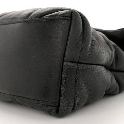 Saint Laurent Lambskin Quilted Monogram Monochrome Small Loulou Puffer Chain Satchel Black 10 of 11