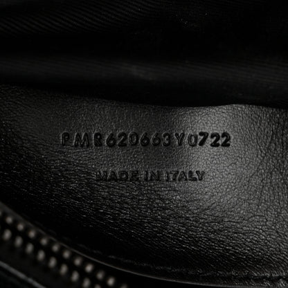 Saint Laurent Grain De Poudre Medium West Hollywood Monogram Fold-Over Black 7 of 11