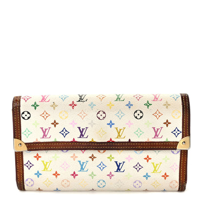 Louis Vuitton Monogram Multicolor Porte Tresor International Wallet White 1 of 9