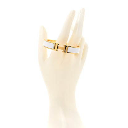 Hermes Enamel Narrow Clic Clac H Bracelet PM White 2 of 5