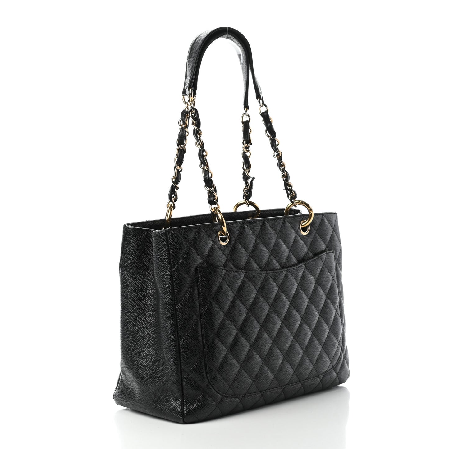 Caviar Quilted Grand Shopping Tote GST Black