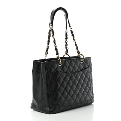 Chanel Caviar Quilted Grand Shopping Tote GST Black 3 of 9