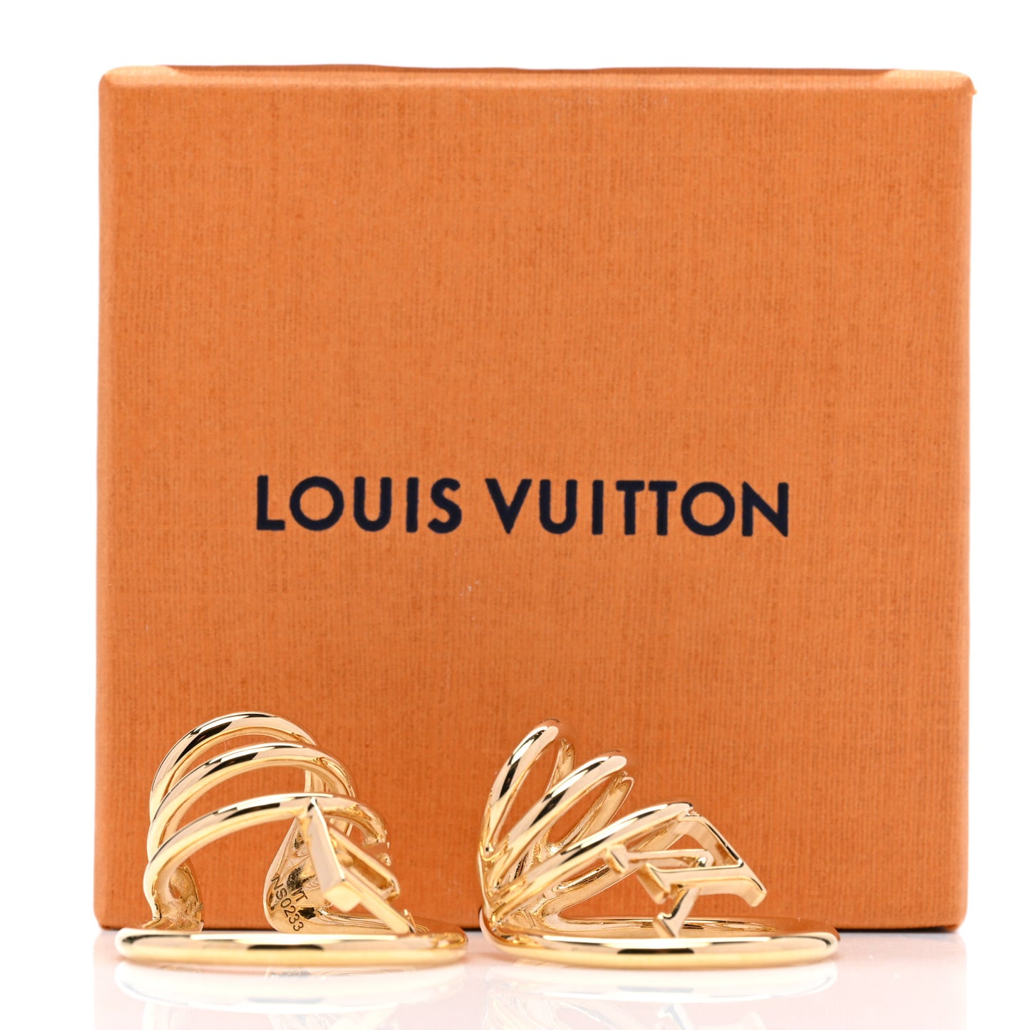 Stellar LV Hoop Cuff Earrings Gold
