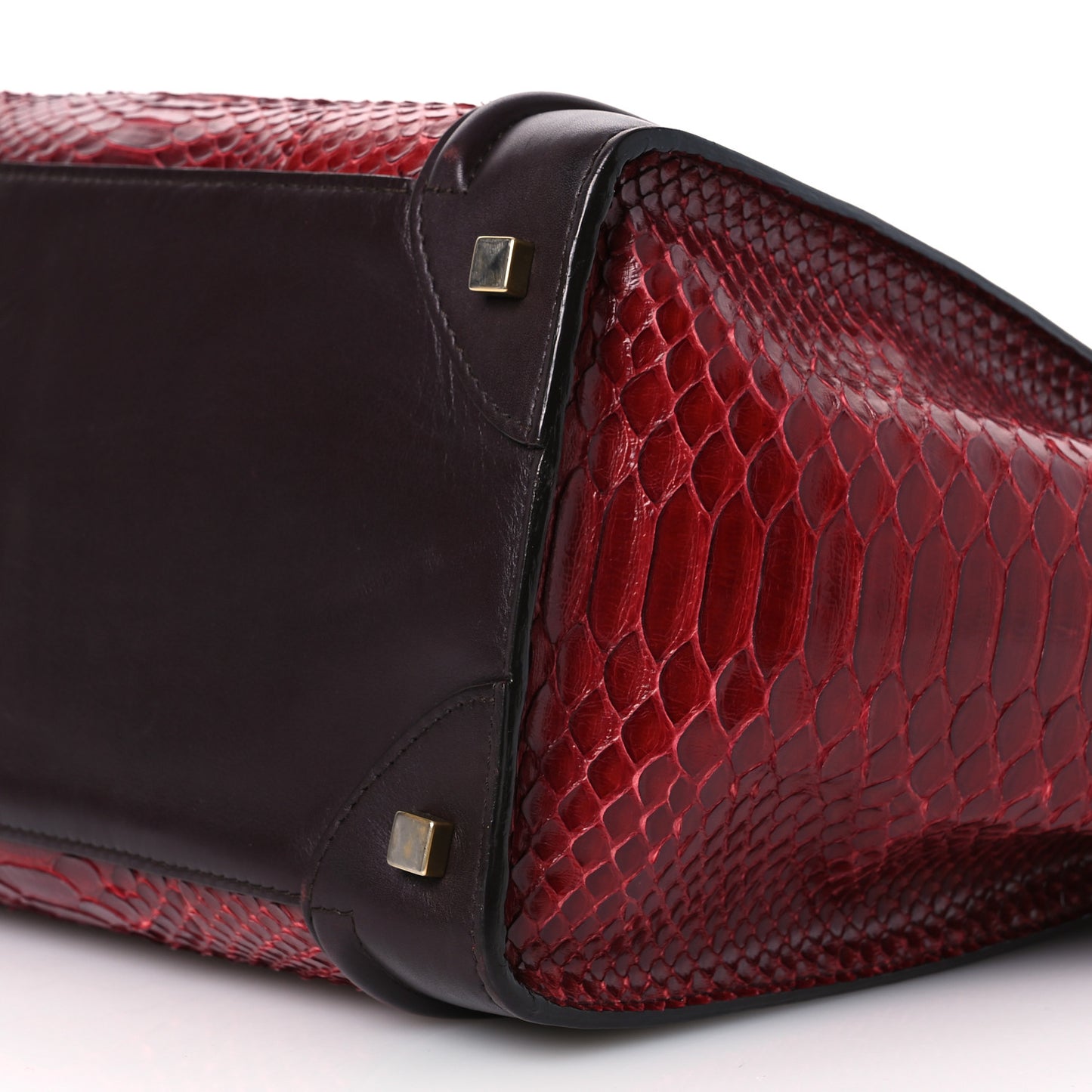 Snakeskin Mini Luggage Red