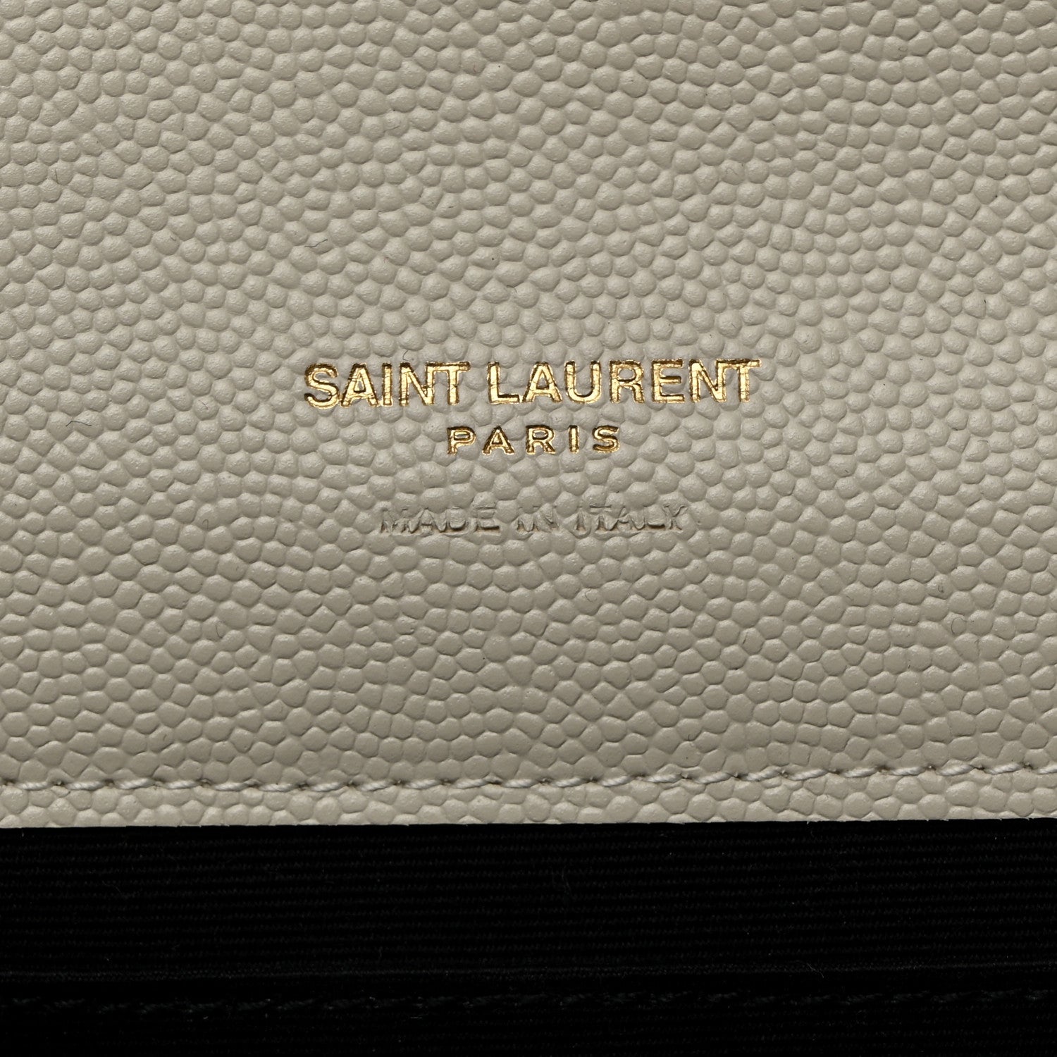 Saint Laurent Grain De Poudre Textured Mixed Matelasse Triquilt Monogram Clutch Blanc Vintage 6 of 7