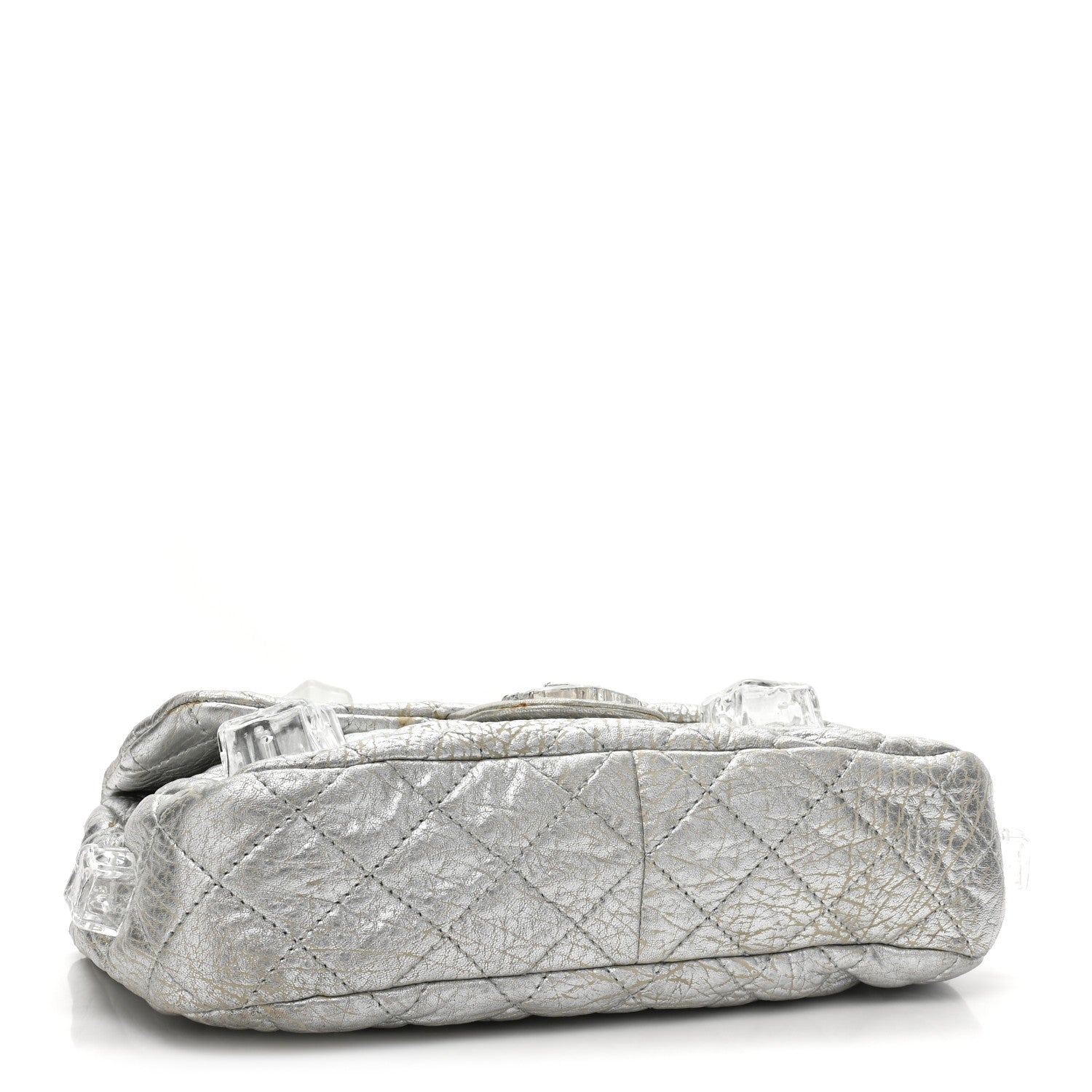 Chanel Calfskin Ice Cube On the Rocks Medium Flap Silver 4 of 15