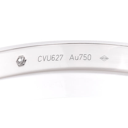 Cartier 18K White Gold 4 Diamond LOVE Bracelet 19 4 of 5