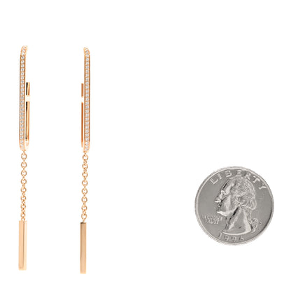 Hermes 18K Rose Gold Diamond Ever Chaine D'Ancre Earrings 2 of 4