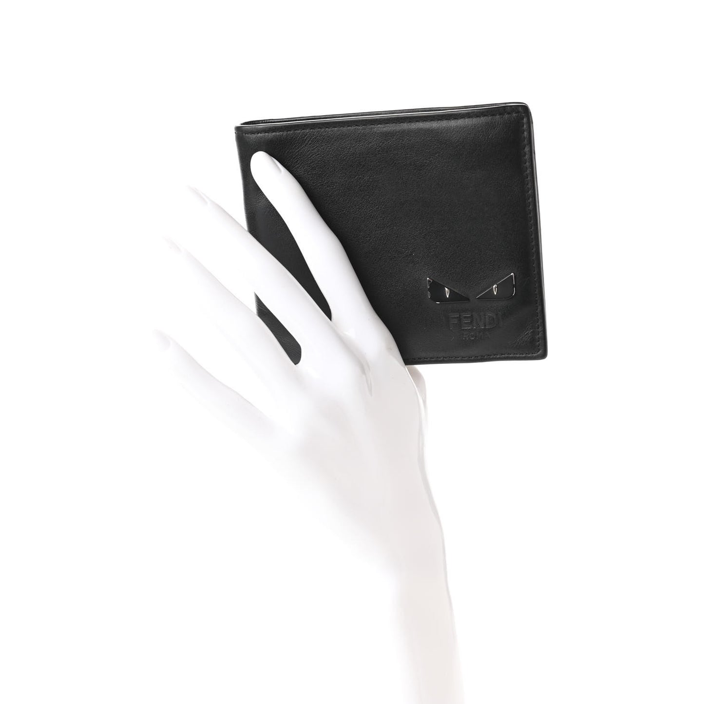 Vitello Century Mini Bug Eyes Bi-Fold Wallet Black