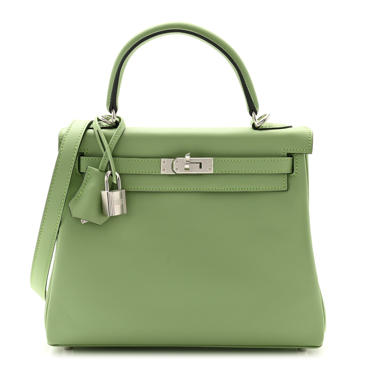 Hermes Swift Kelly Retourne 25 Vert Criquet 1 of 11