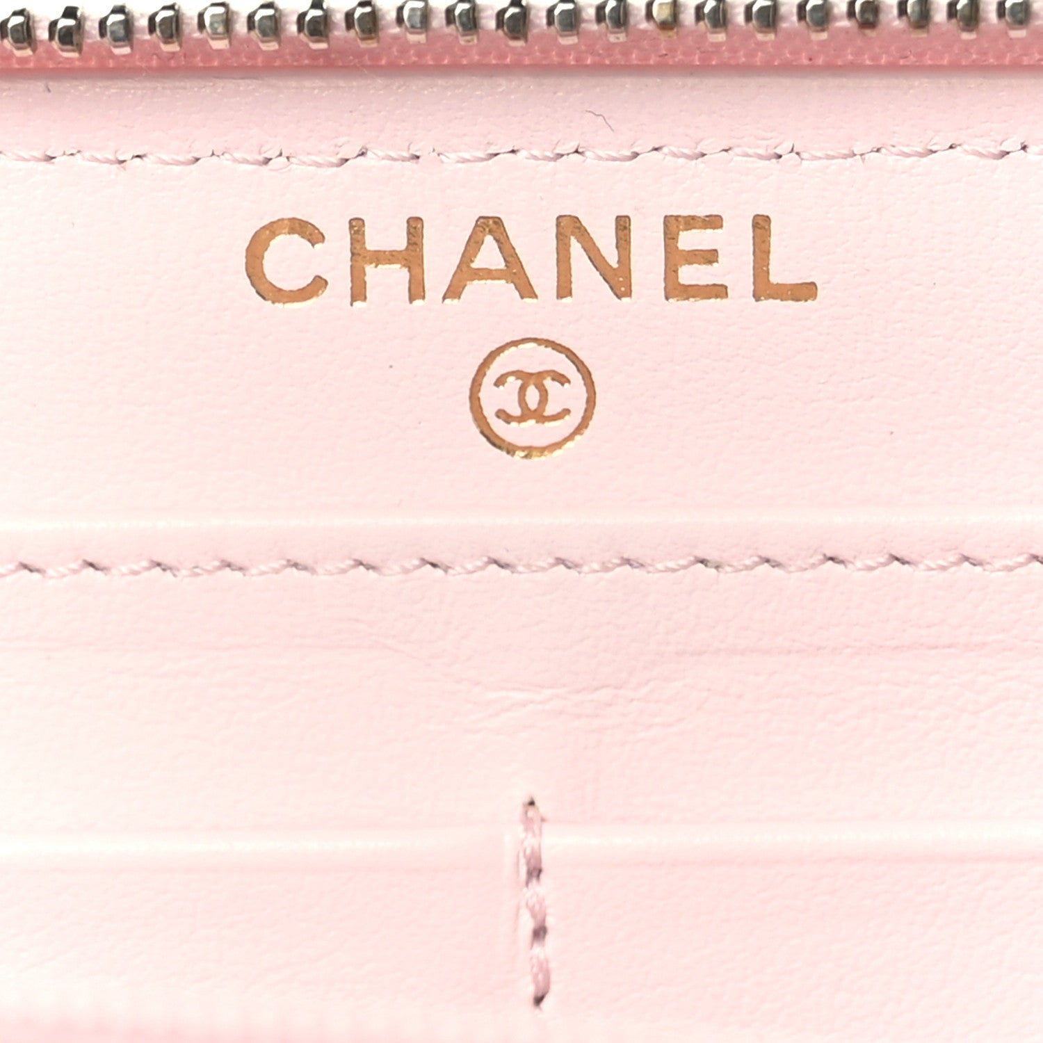 Chanel Caviar Quilted Large Gusset Zip Around Wallet Pink 6 of 8
