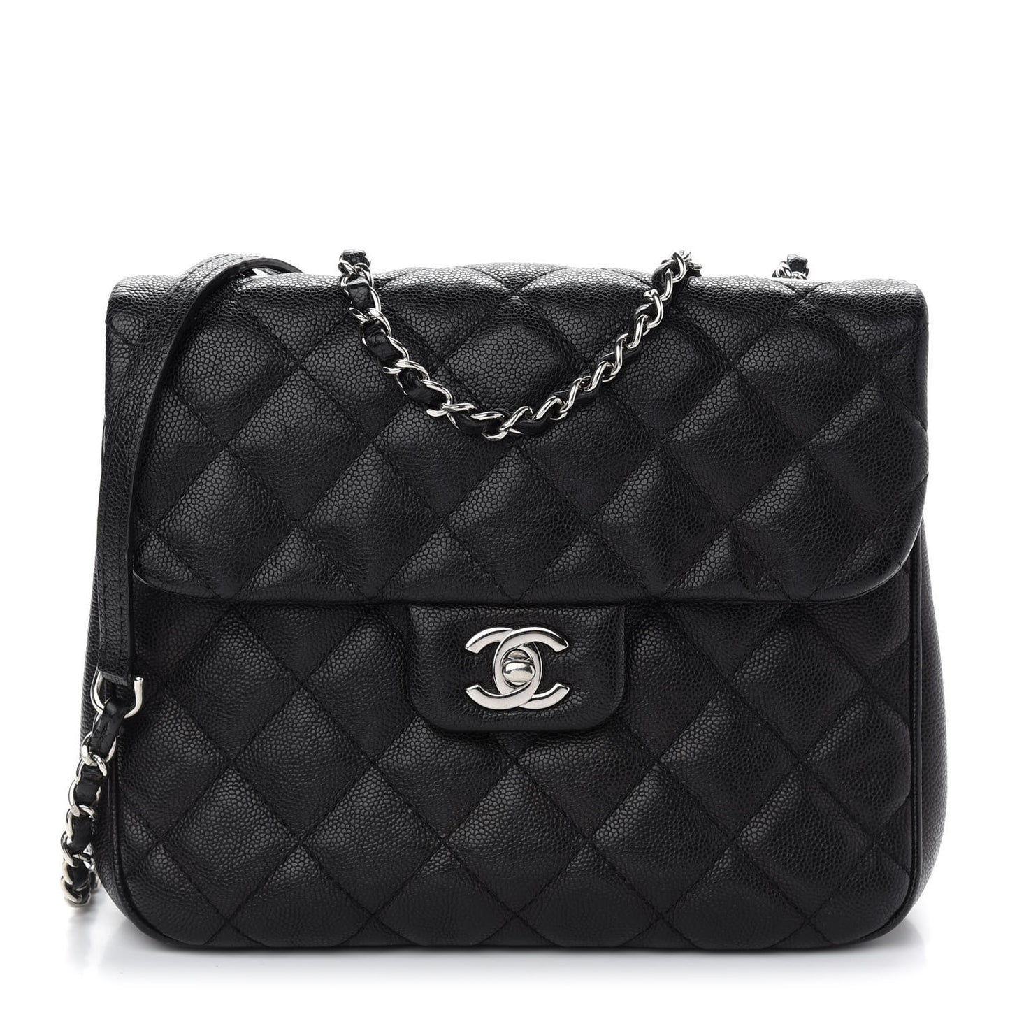 Caviar Quilted Medium Urban Companion Flap Black
