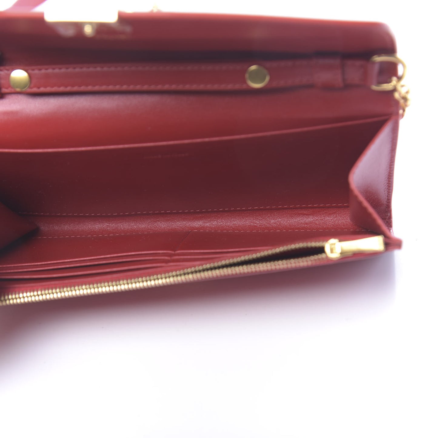 Calfskin C Wallet On Chain Bag Red