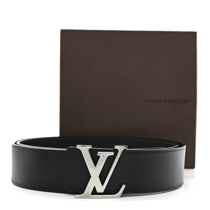 Louis Vuitton Calfskin 40mm LV Initiales Reversible Belt 100 40 Navy 100/40 Black Dark Brown 6 of 6