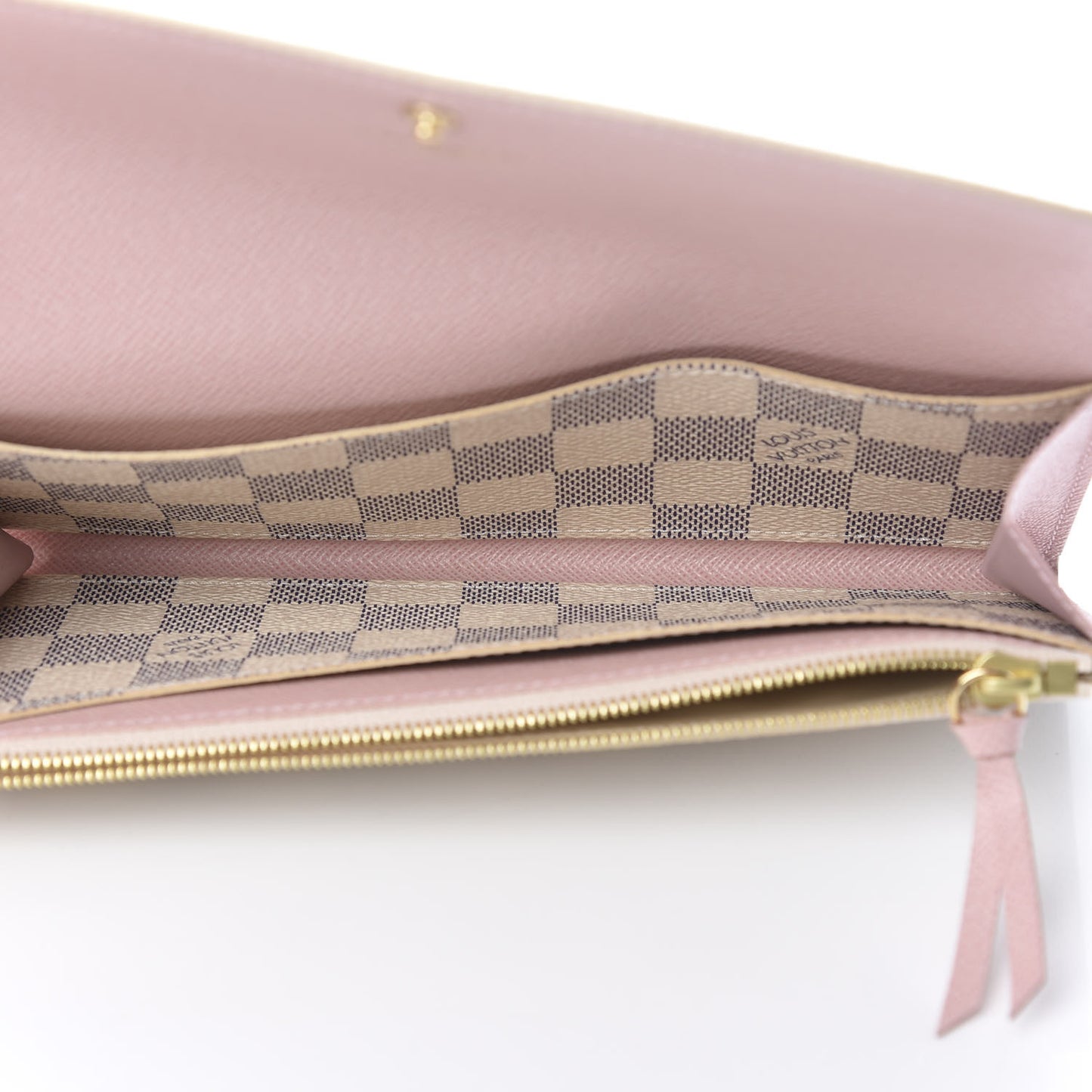 Damier Azur Emilie Wallet Rose Ballerine