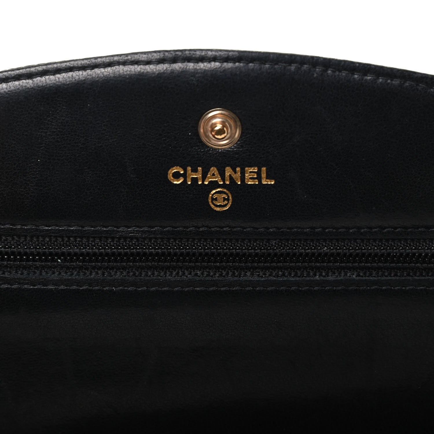 Chanel Caviar Timeless CC Wallet On Chain WOC Black 6 of 10