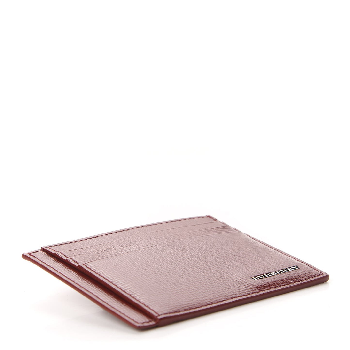 London Grainy Calfskin Bernie Credit Card Case Red