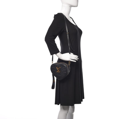 Louis Vuitton Calfskin New Wave Heart Bag Black 2 of 10