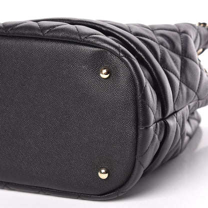 Chanel Caviar Quilted Large Rolled Up Bucket Drawstring Bag Black 8 of 13