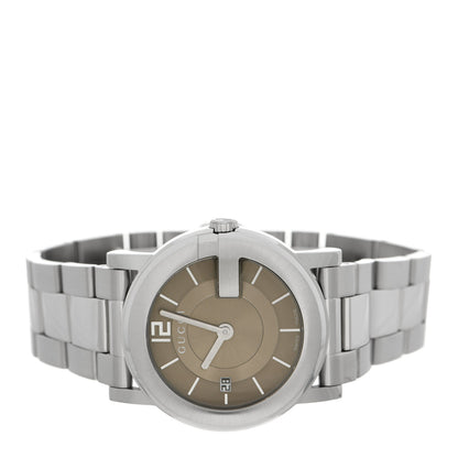 Gucci Stainless Steel 36mm G-Round Quartz Watch Brown 2 of 5