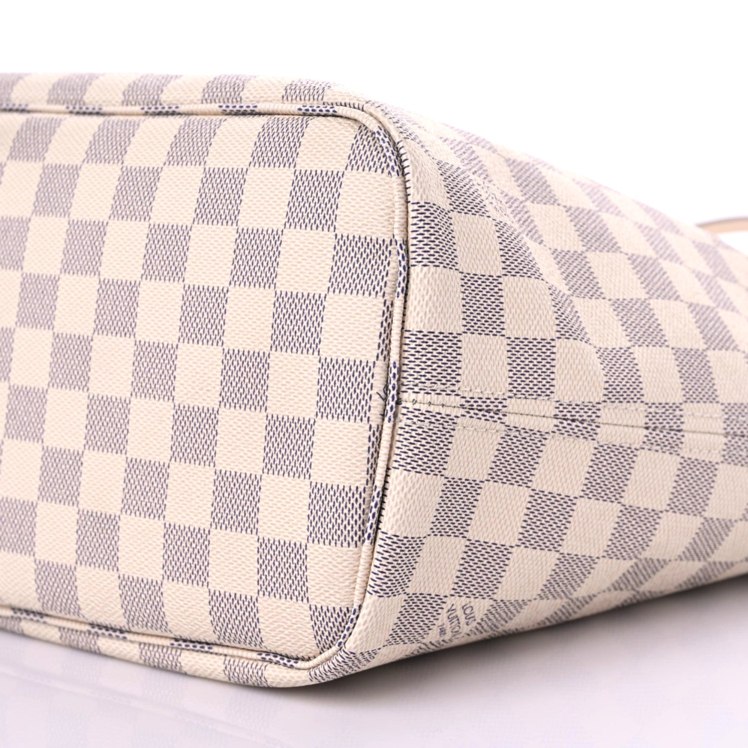 Louis Vuitton Damier Azur Braided Neverfull MM Pink 7 of 9
