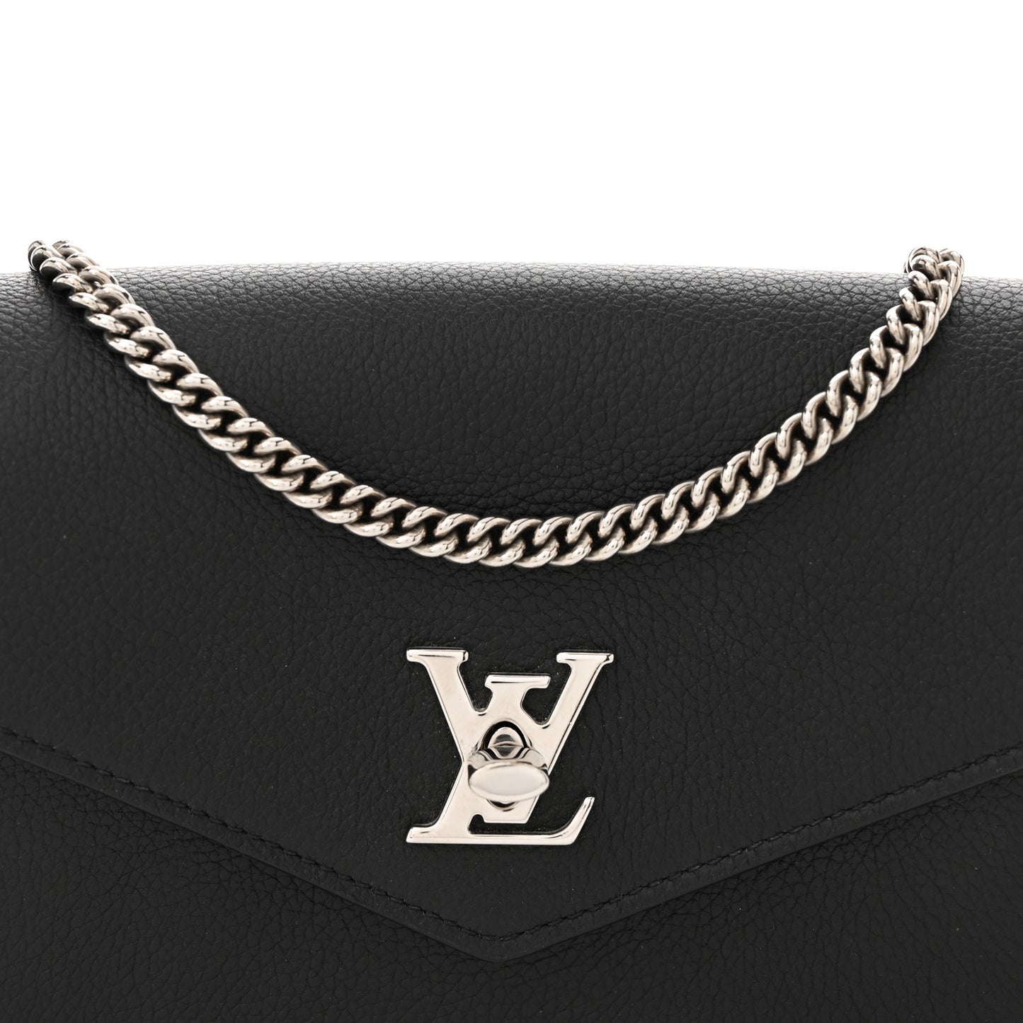 Soft Calfskin My Lockme Chain Pochette Black