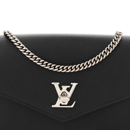 Louis Vuitton Soft Calfskin My Lockme Chain Pochette Black 7 of 10