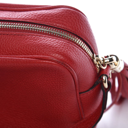 Gucci Pebbled Calfskin Small Soho Disco Bag Tabasco Red 9 of 16