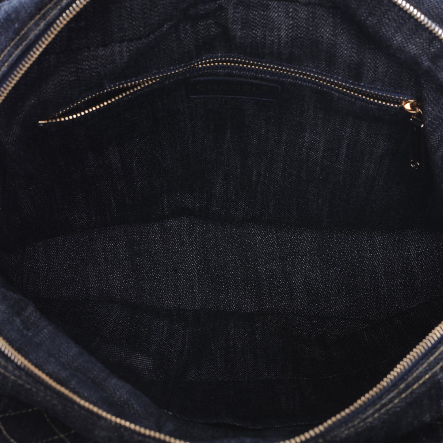 Denim CC Double Pocket Shoulder Bag