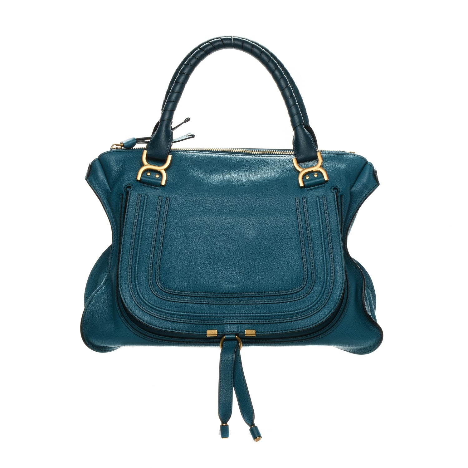 Chloe Calfskin Large Marcie Satchel Laguna Blue 1 of 6