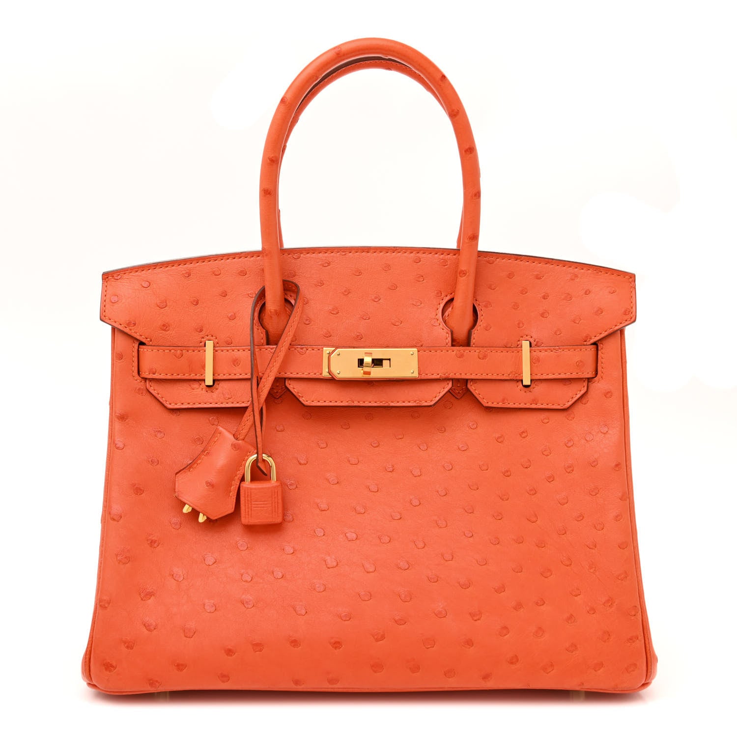 Hermes Ostrich Birkin 30 Orange 1 of 12