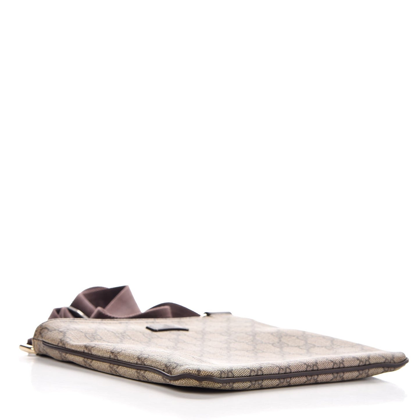 GG Supreme Monogram Small Flat Messenger Bag Dark Brown