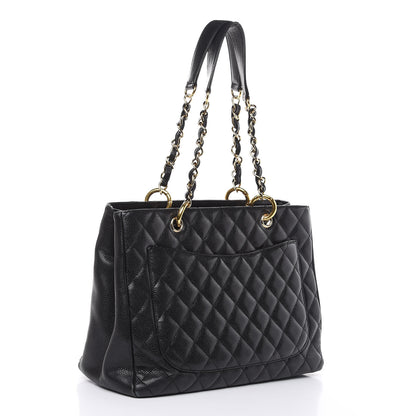 Chanel Caviar Quilted Grand Shopping Tote GST Black 3 of 17