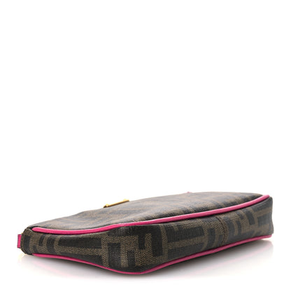 Fendi Zucca Spalmati Vitello Elite Pochette Tobacco Ciclamino 4 of 13