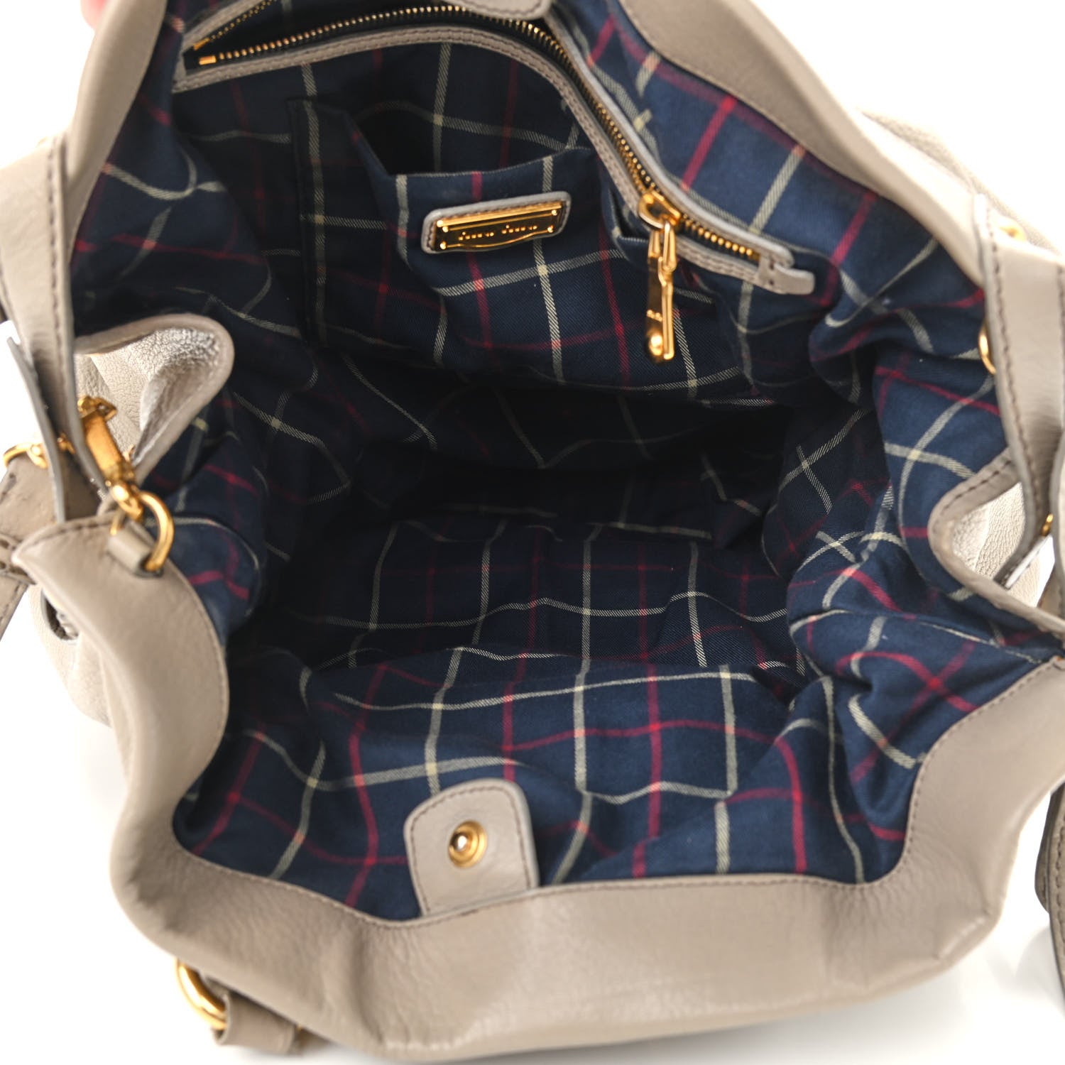 Miu Miu Vitello Daino Top Handle Tote Beige 7 of 11