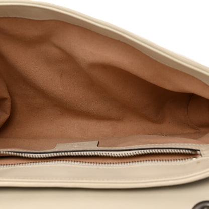 Gucci Vintage Effect Calfskin Matelasse Diagonal Small Torchon GG Marmont Shoulder Bag Blue Agata Mystic White 5 of 11