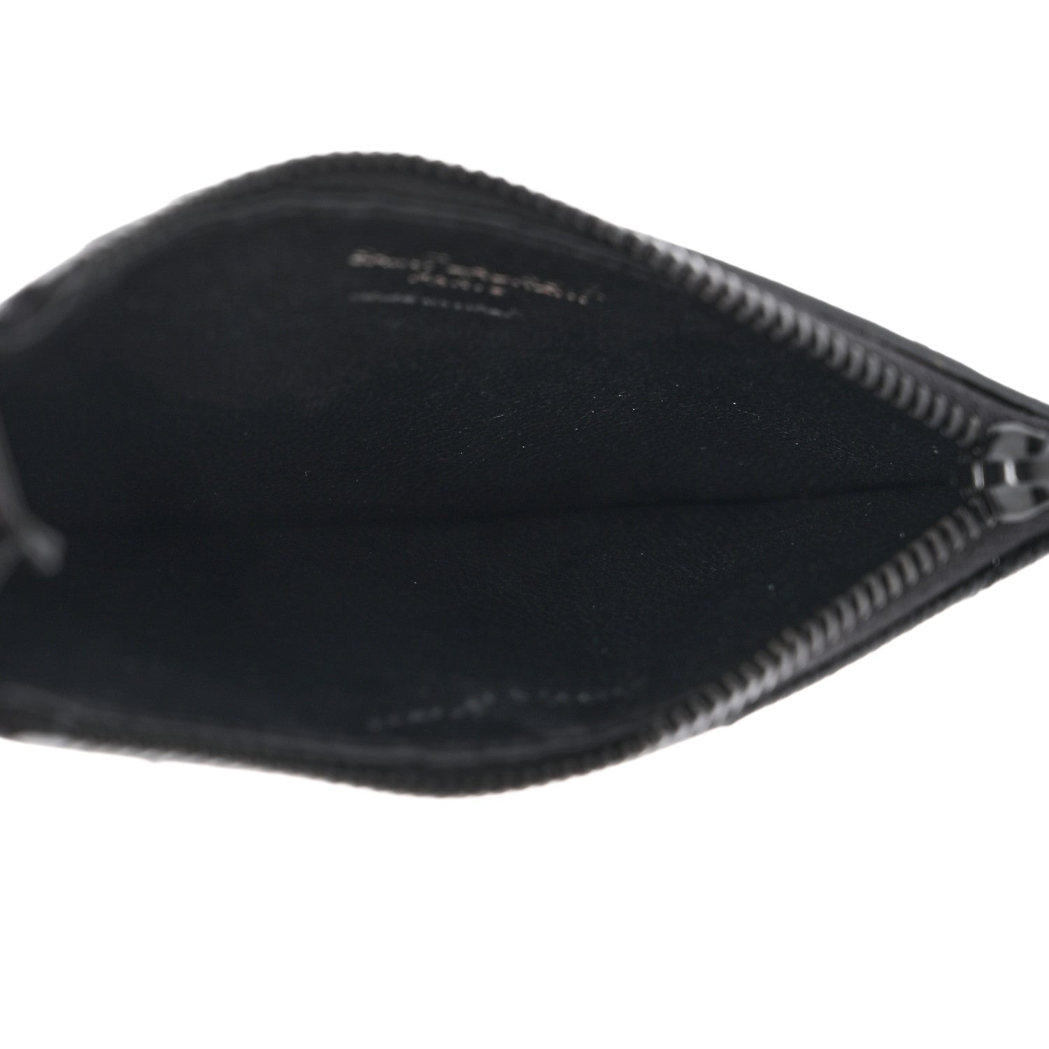 Saint Laurent Monogram Grain de Poudre 5 Fragments Zip Pouch Card Holder Black 5 of 7