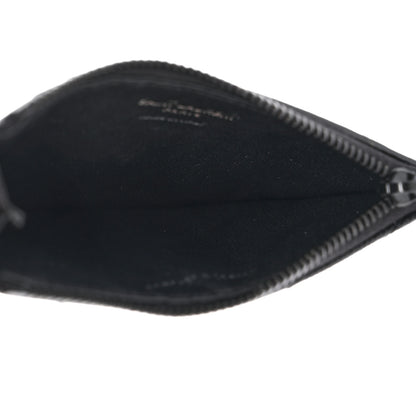 Saint Laurent Monogram Grain de Poudre 5 Fragments Zip Pouch Card Holder Black 5 of 7