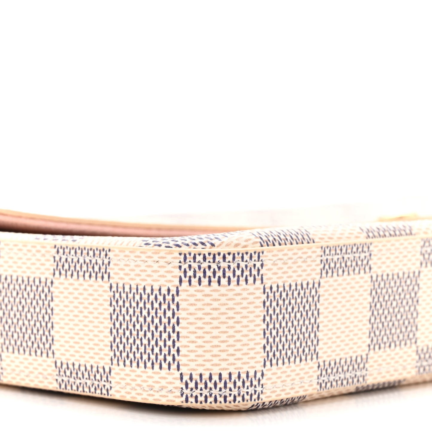 Damier Azur Pochette Felicie Chain Wallet Rose Ballerine